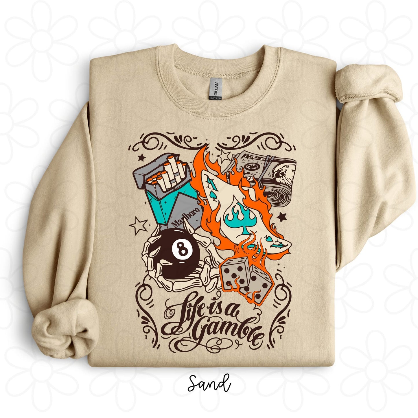 Western Life Is A Gamble DTF Transfer