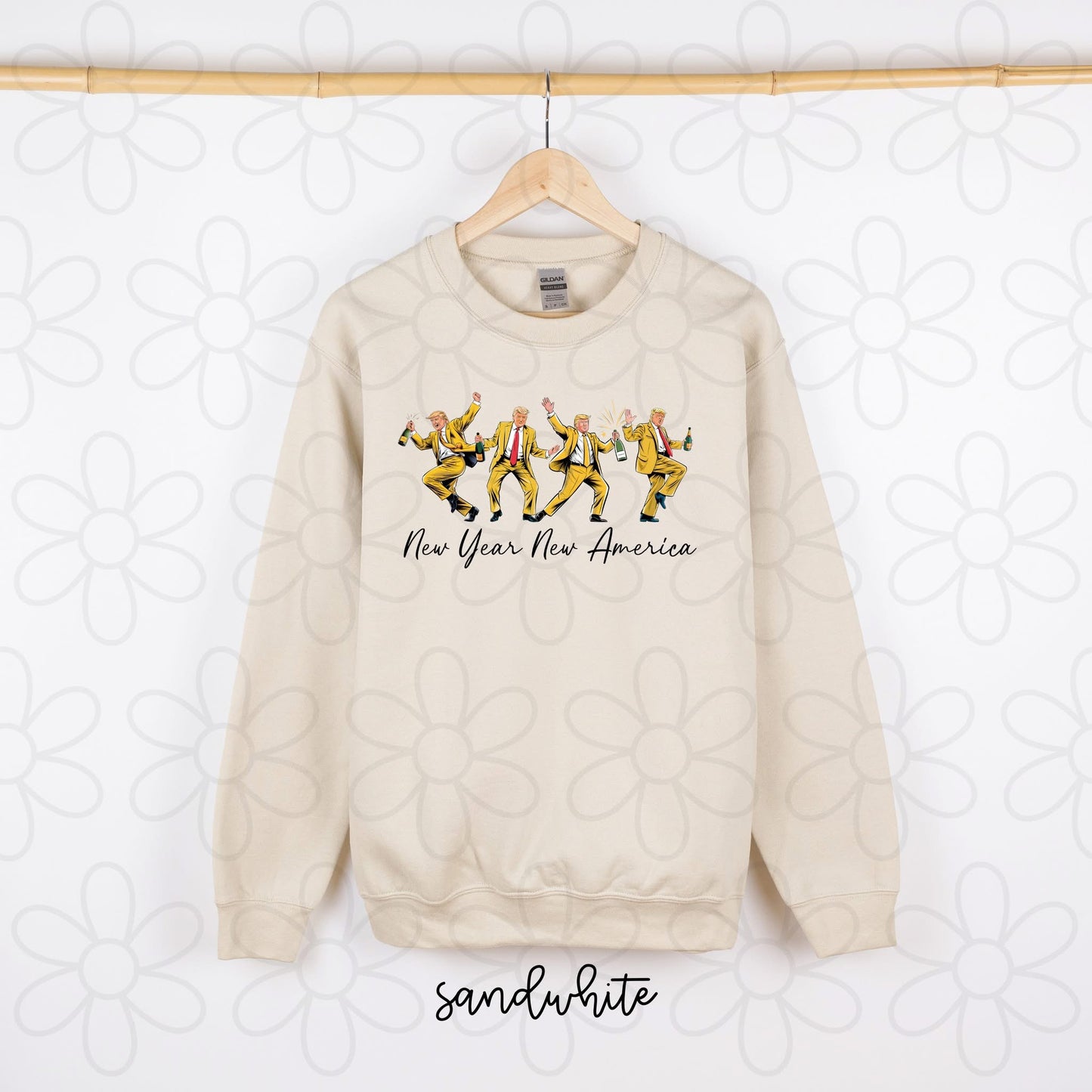 Yellow Trump New Year New America DTF Transfer