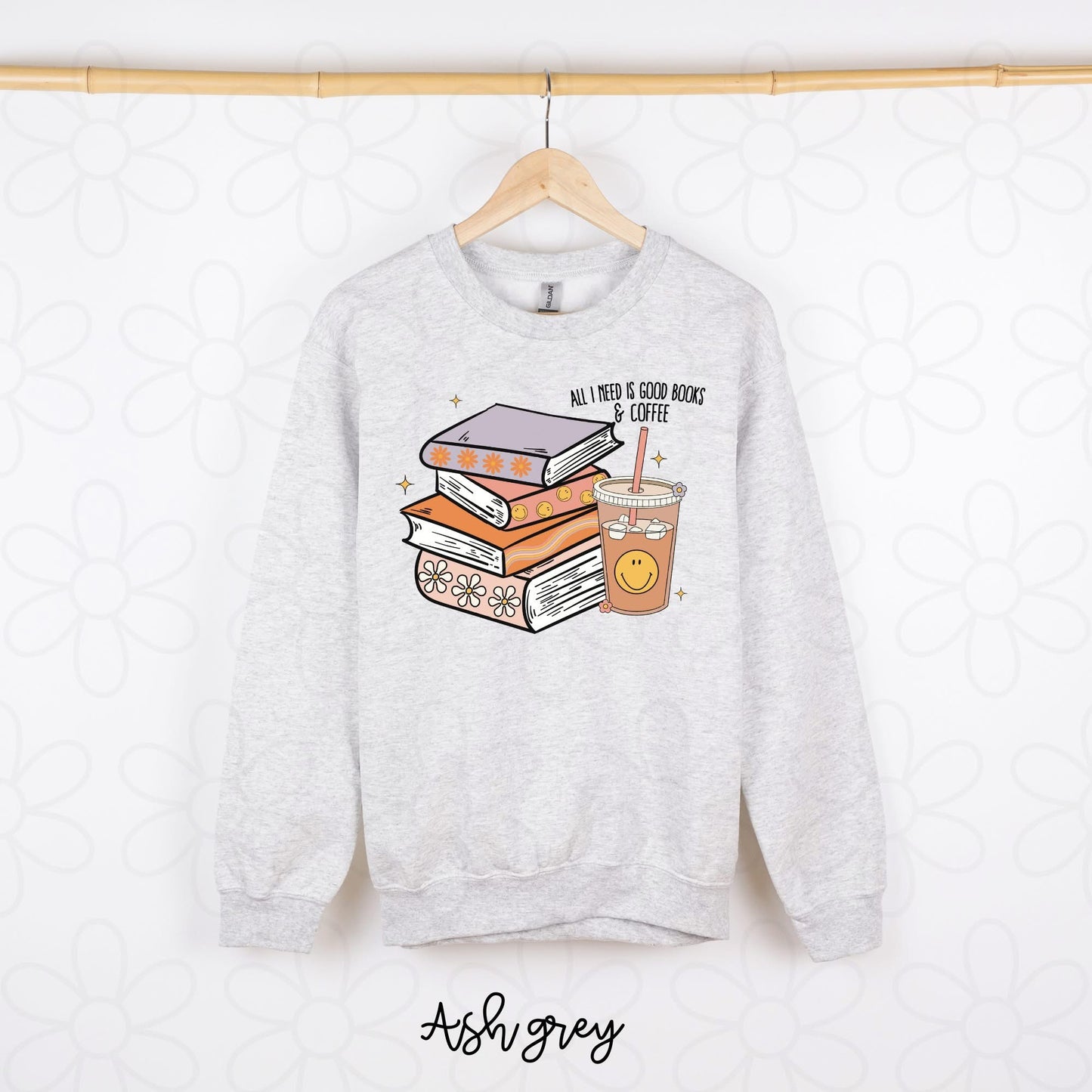 All I Need Is Good Books & Coffee DTF Transfer