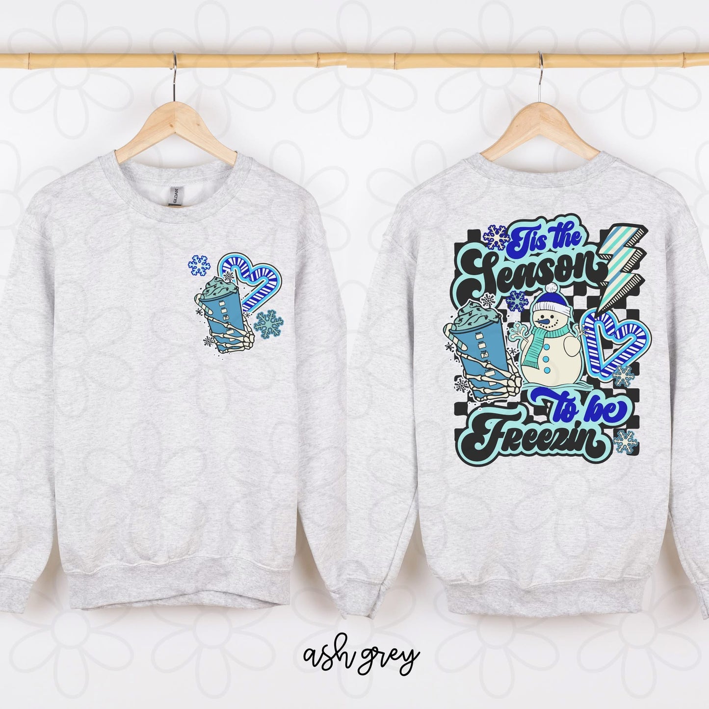 Blue Tis The Season To Be Freezin DTF Transfer