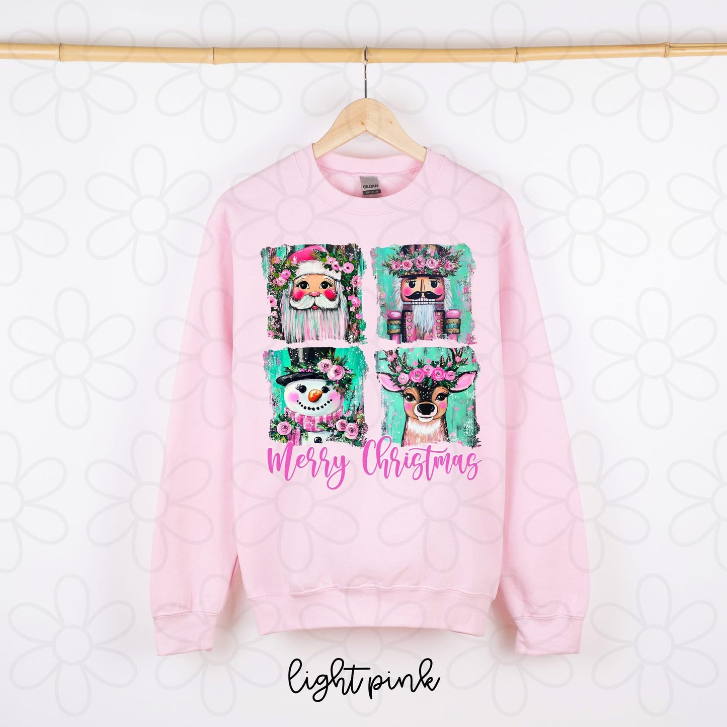 Merry Christmas Vintage Preppy Coquette DTF Transfer