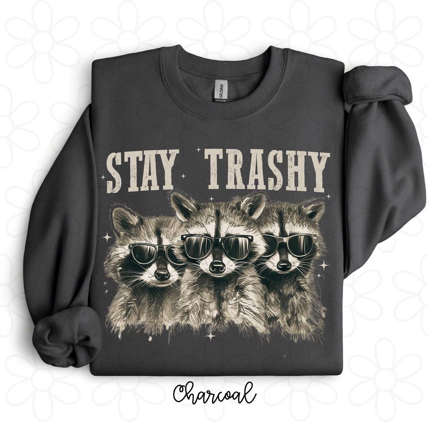 Raccoon Stay Trashy DTF Transfer