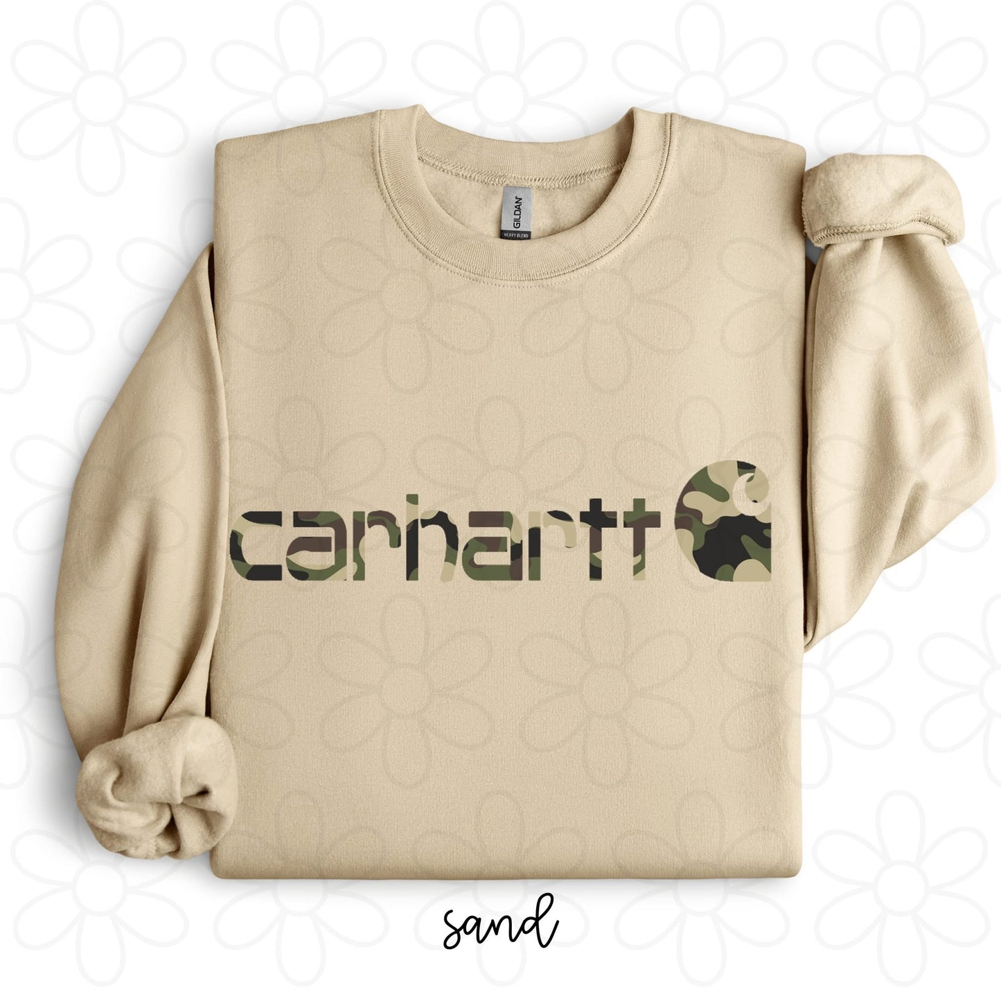 Green Camo Carhartt DTF Transfer