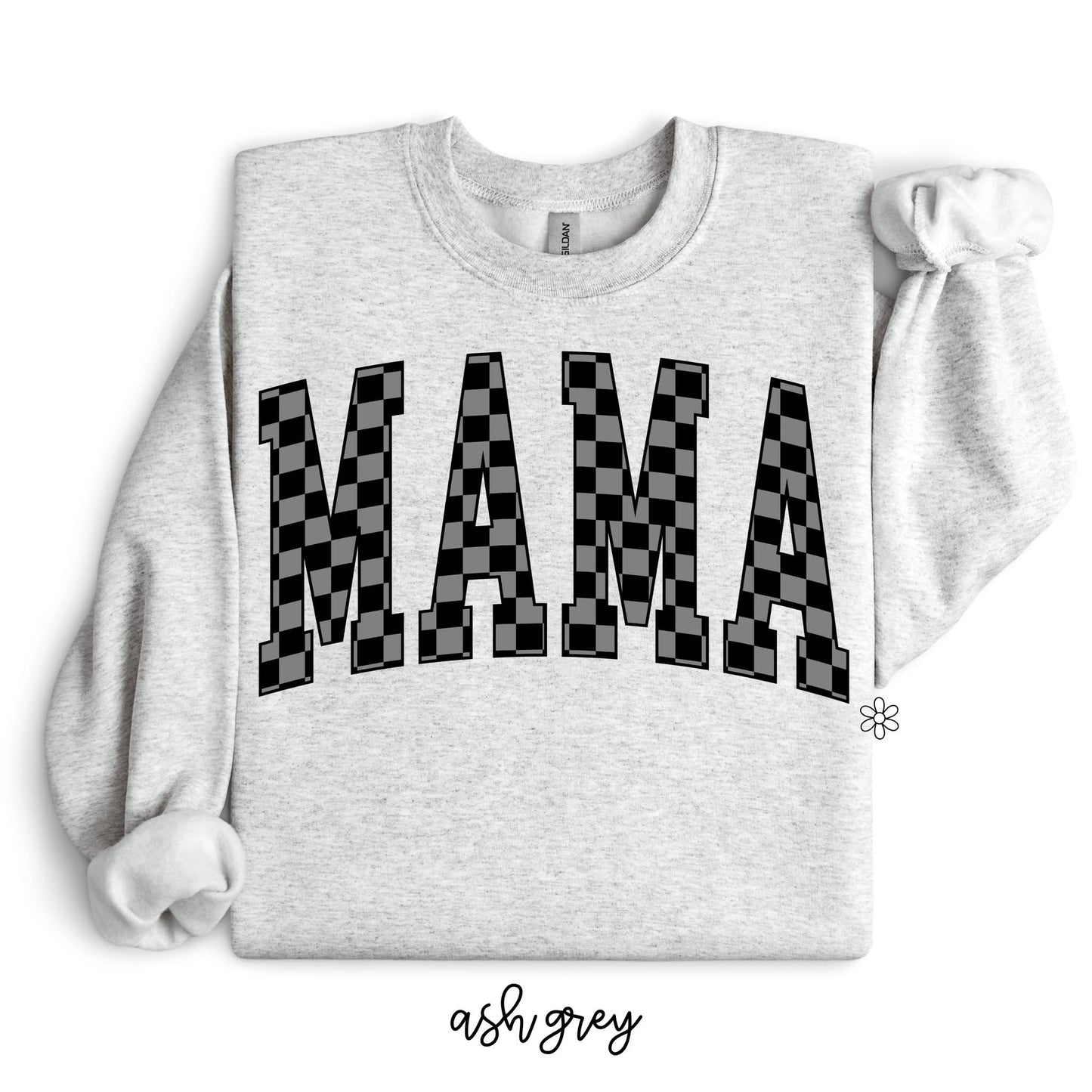 Black Checkered Mama DTF Transfer