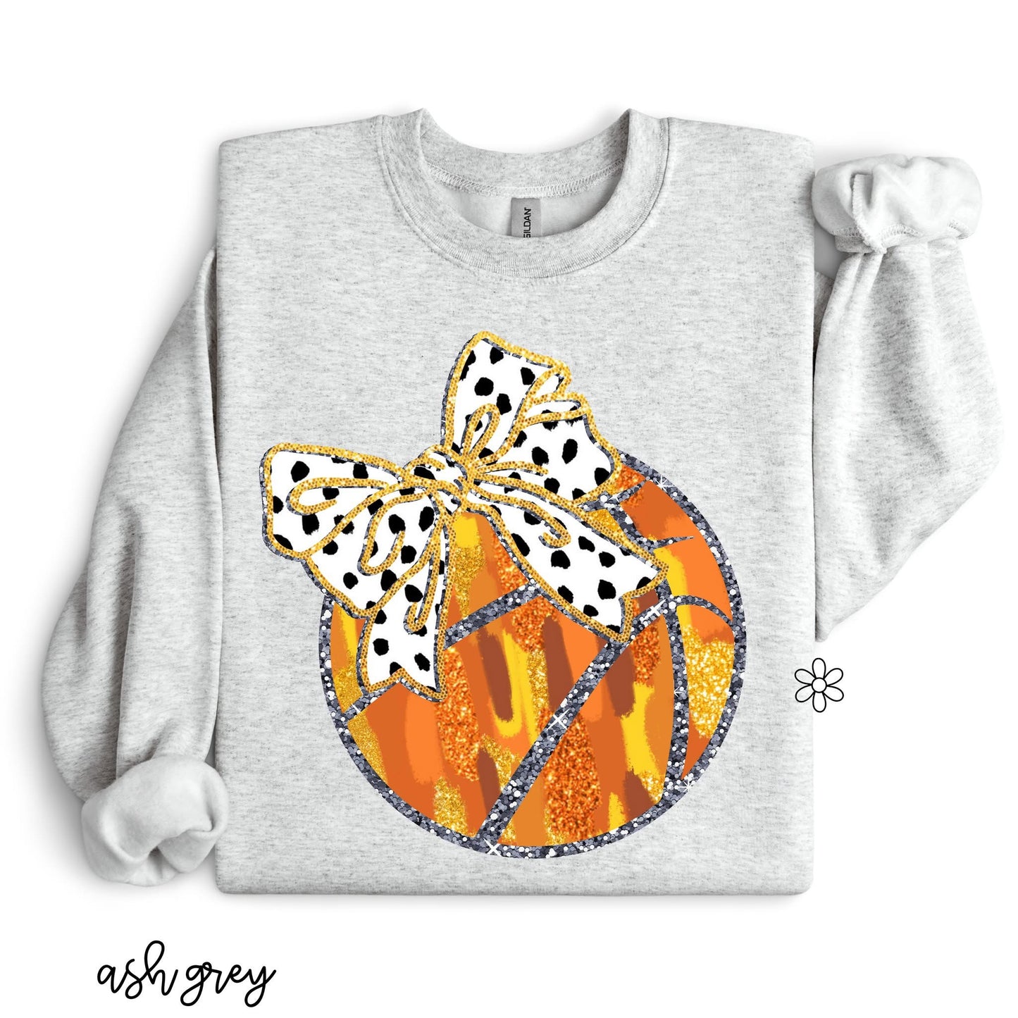 Glitter Brushstroke Basketball DTF Transfer