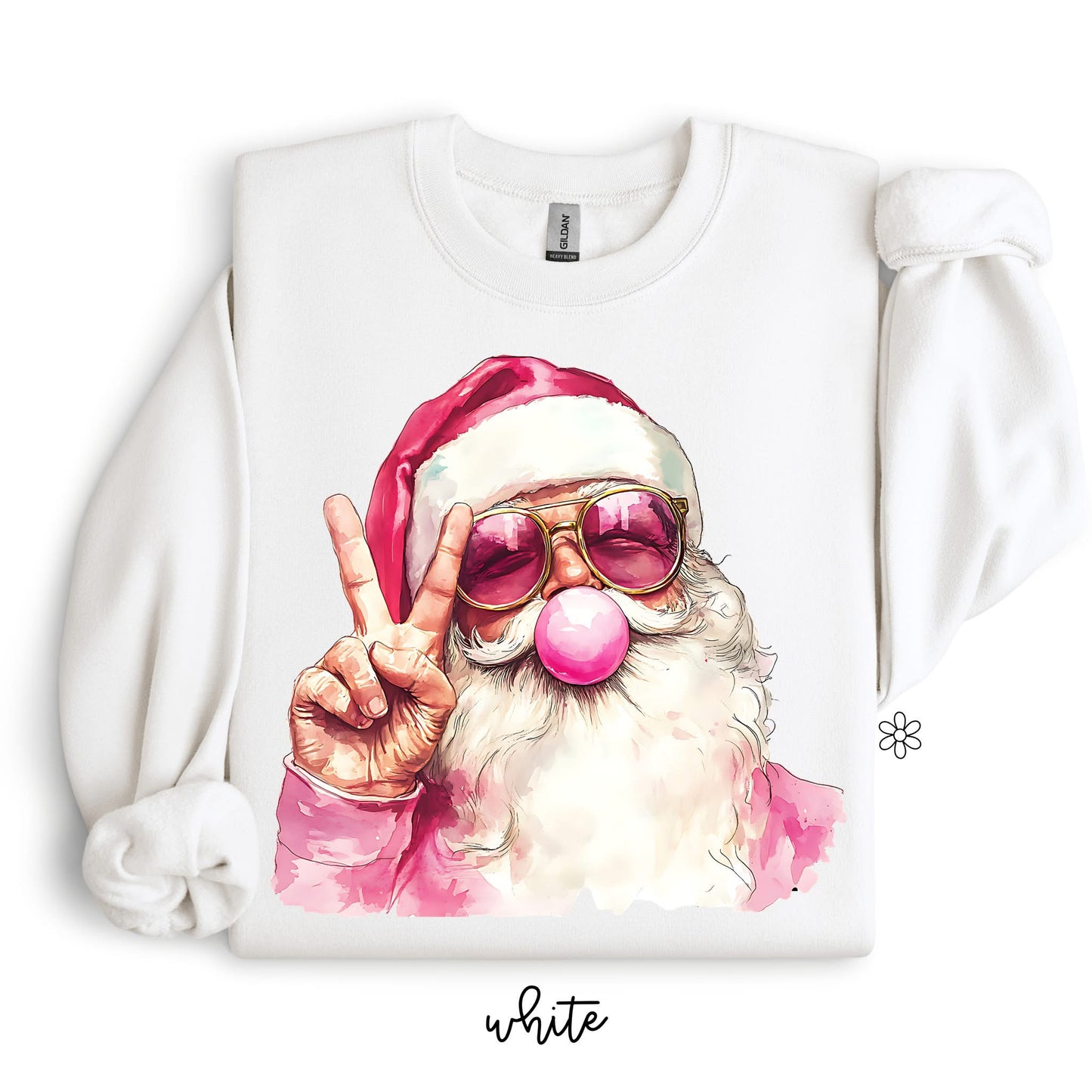 Retro Santa Blowing Bubble DTF Transfer