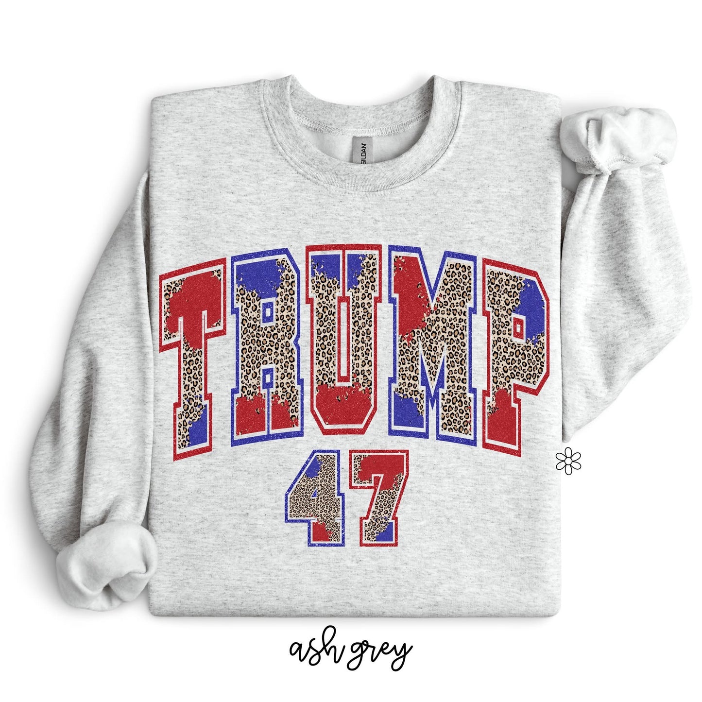 Red & Blue Leopard Trump 47 DTF Transfer