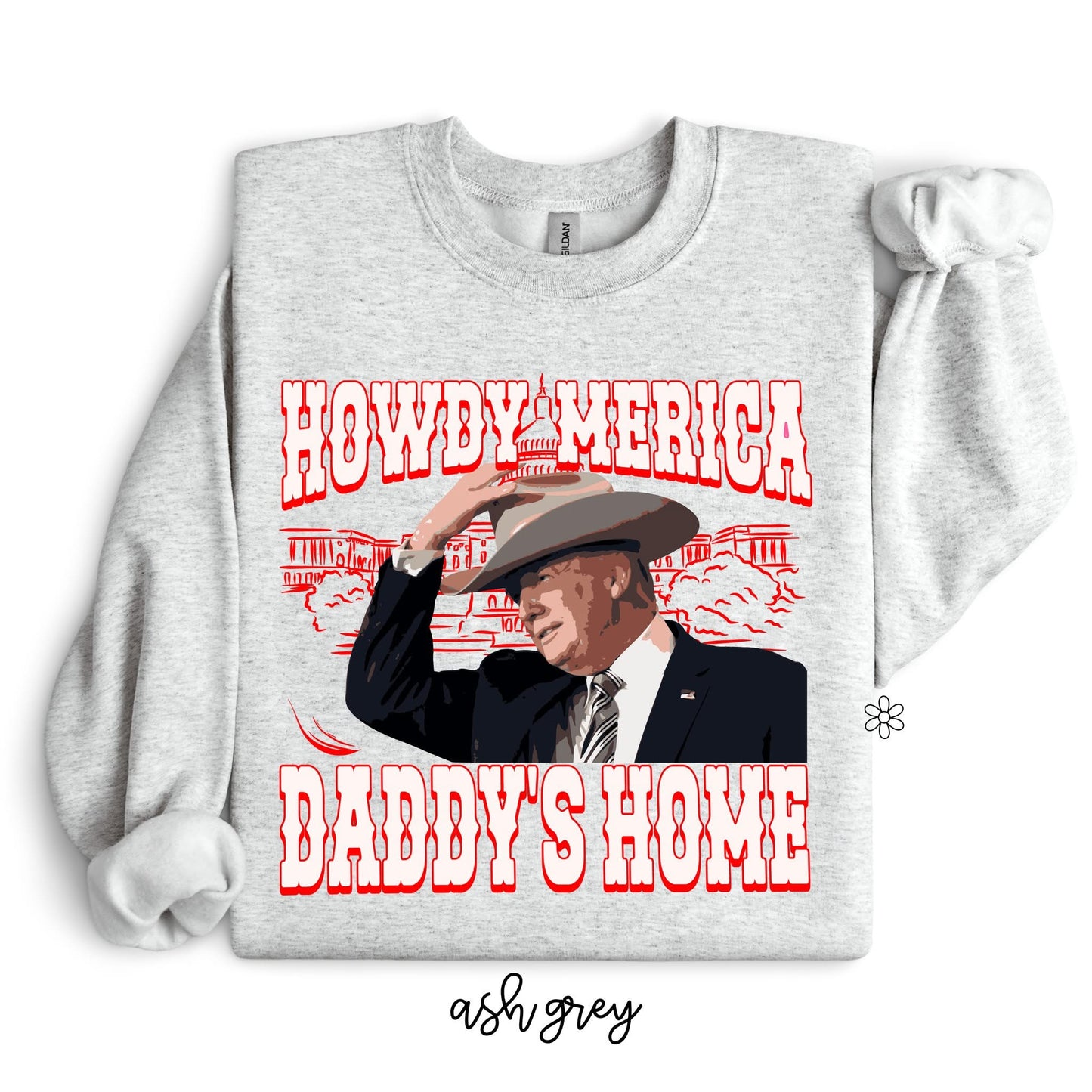 Trump Red Howdy Merica DTF Transfer