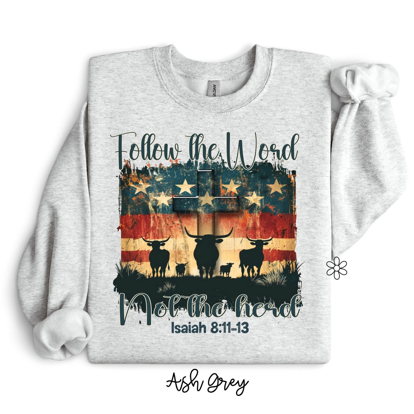 Follow The Word Not The Herd Flag DTF Transfer