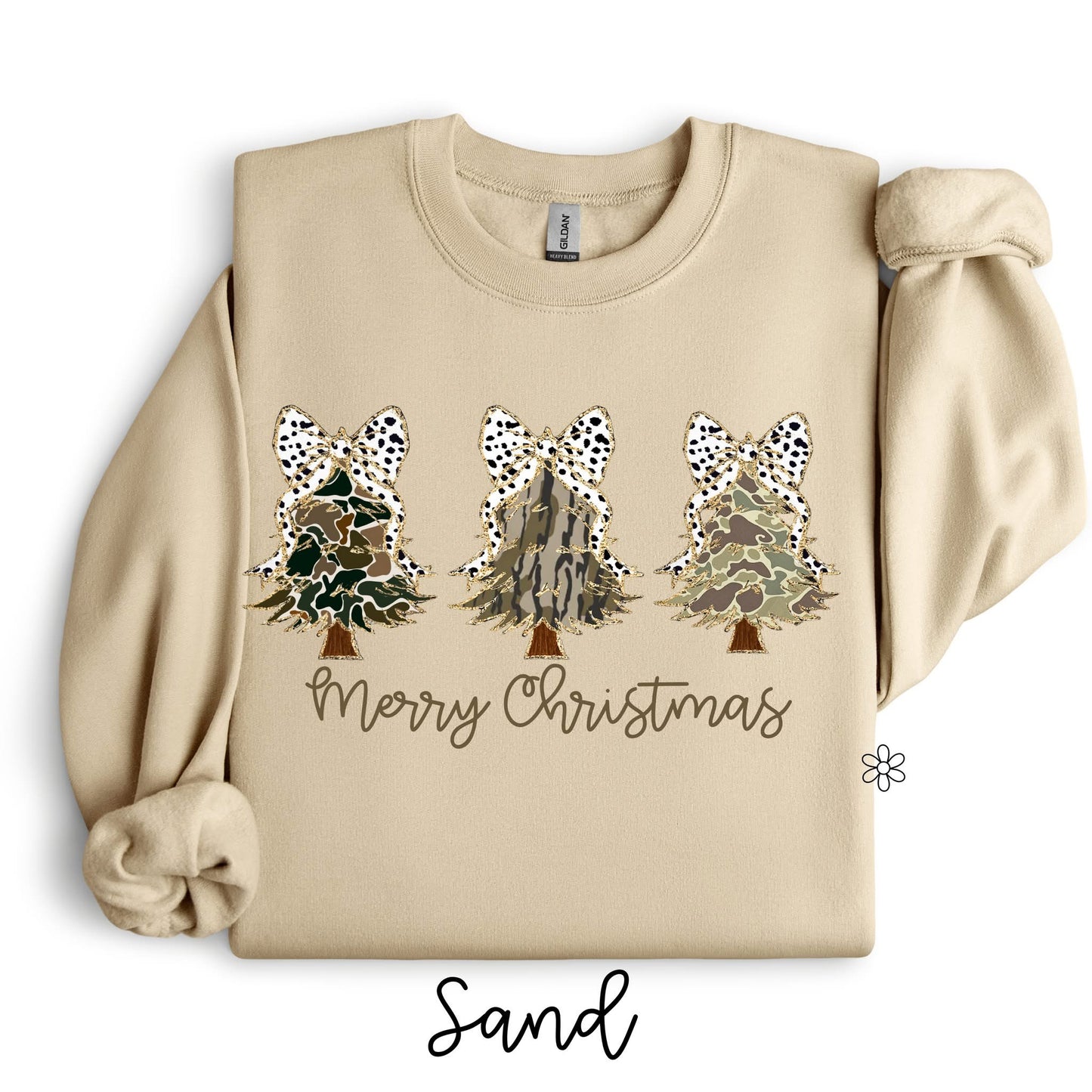 Merry Christmas Camo Christmas Trees DTF Transfer