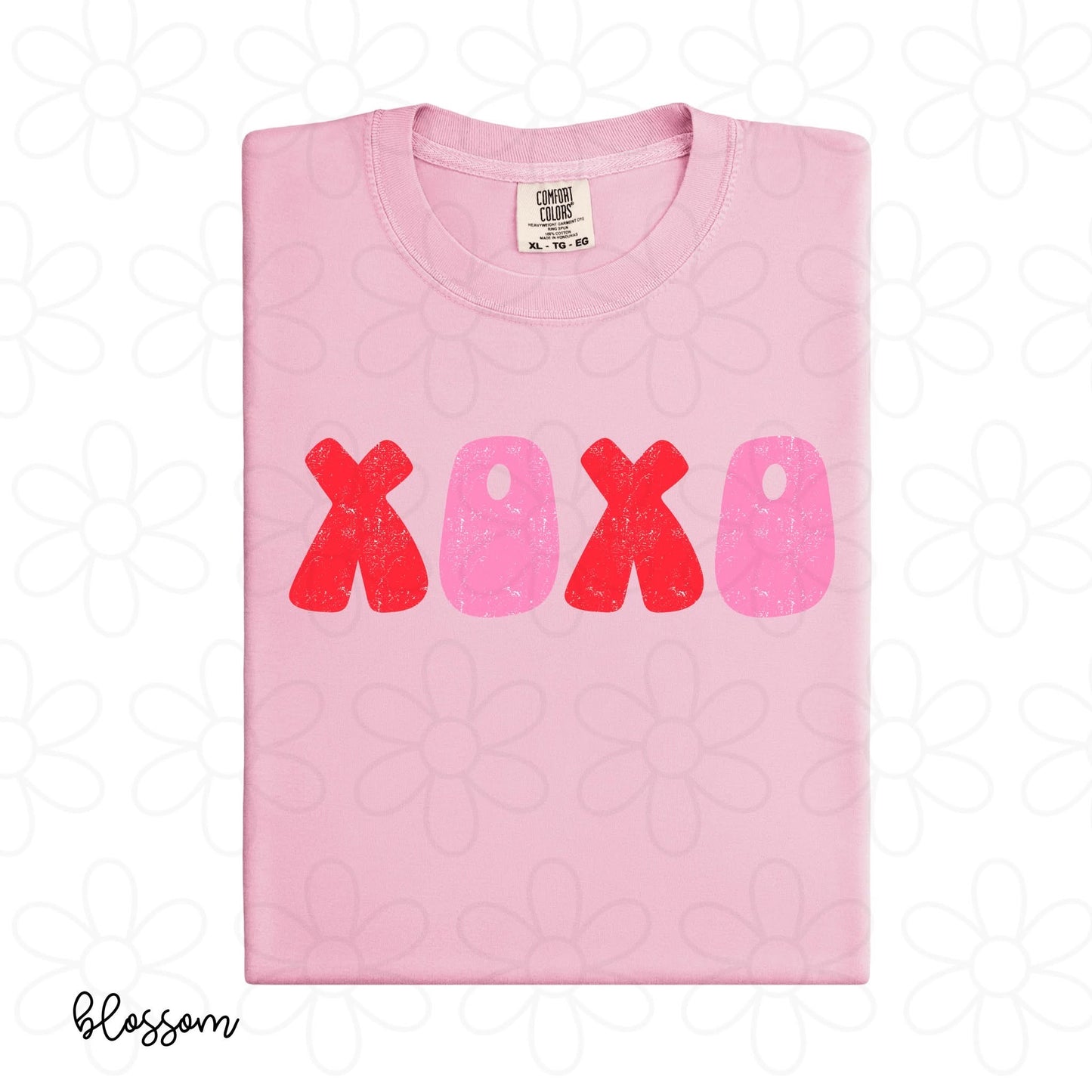 Distressed XOXO DTF Transfer