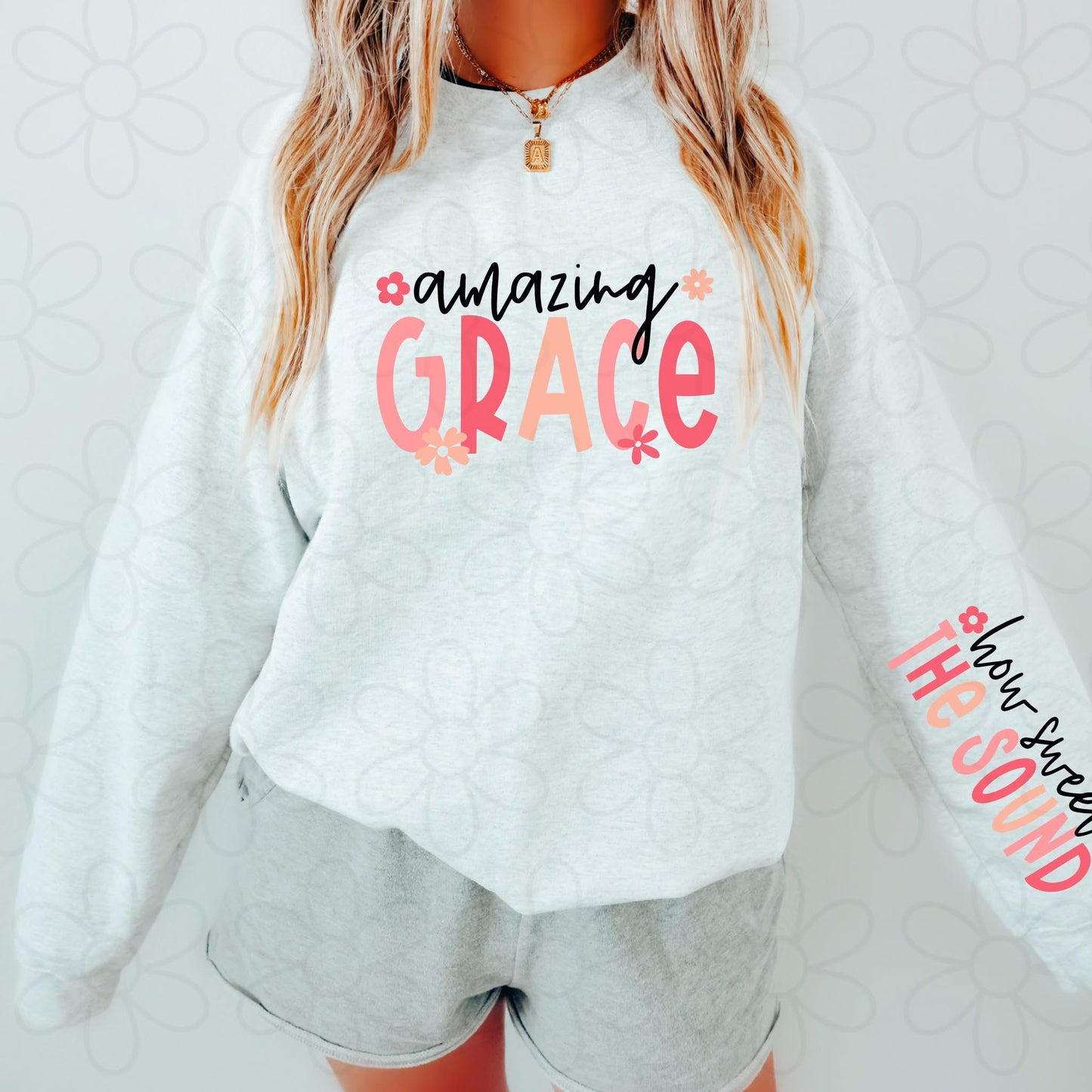 Pink Amazing Grace How Sweet The Sound DTF Transfer