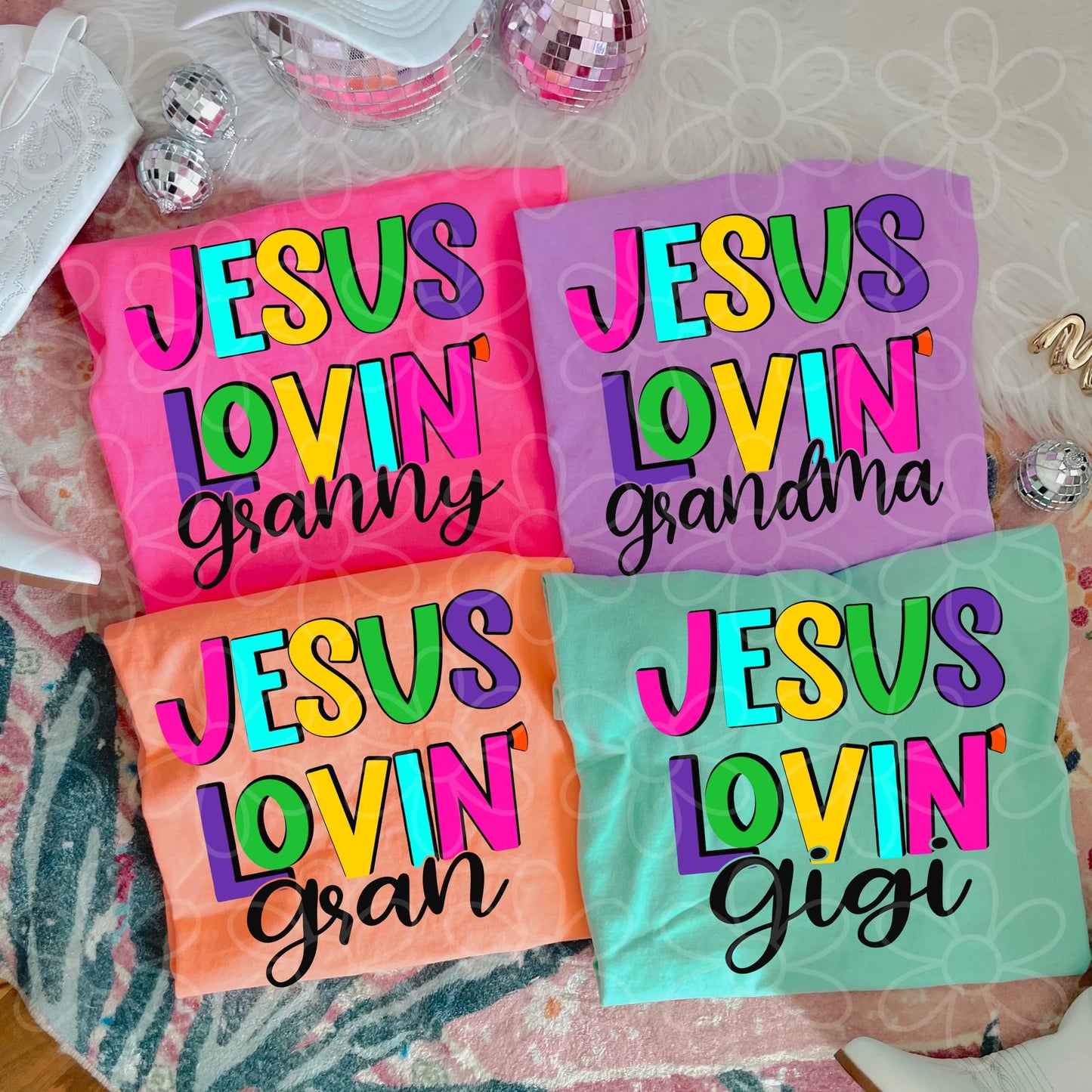 Jesus Lovin Names - Multiple Options (NO Customs) DTF Transfer