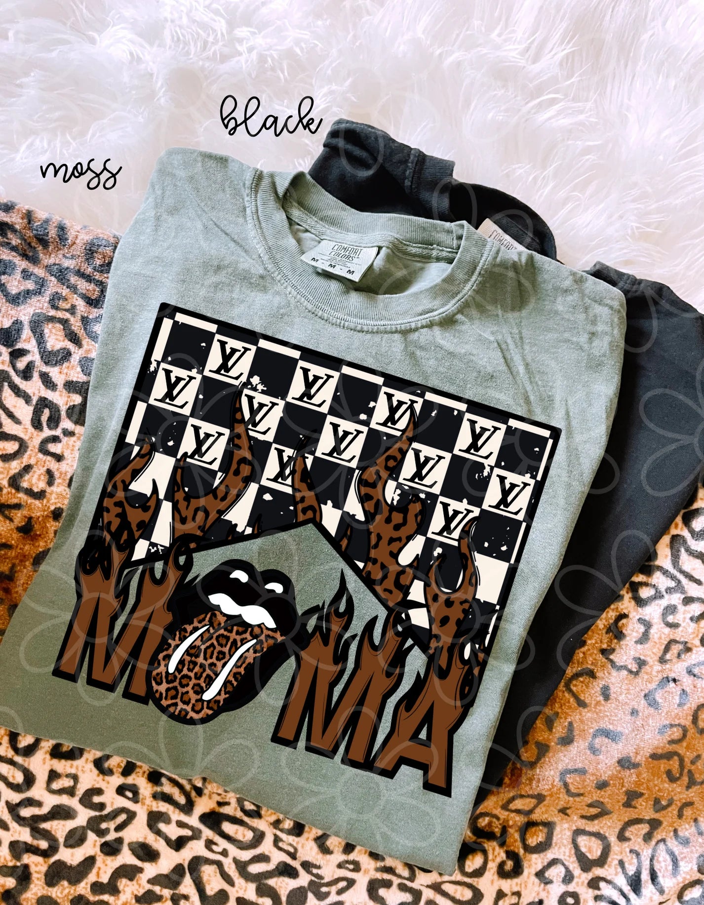 Leopard Flames MaMa DTF Transfer