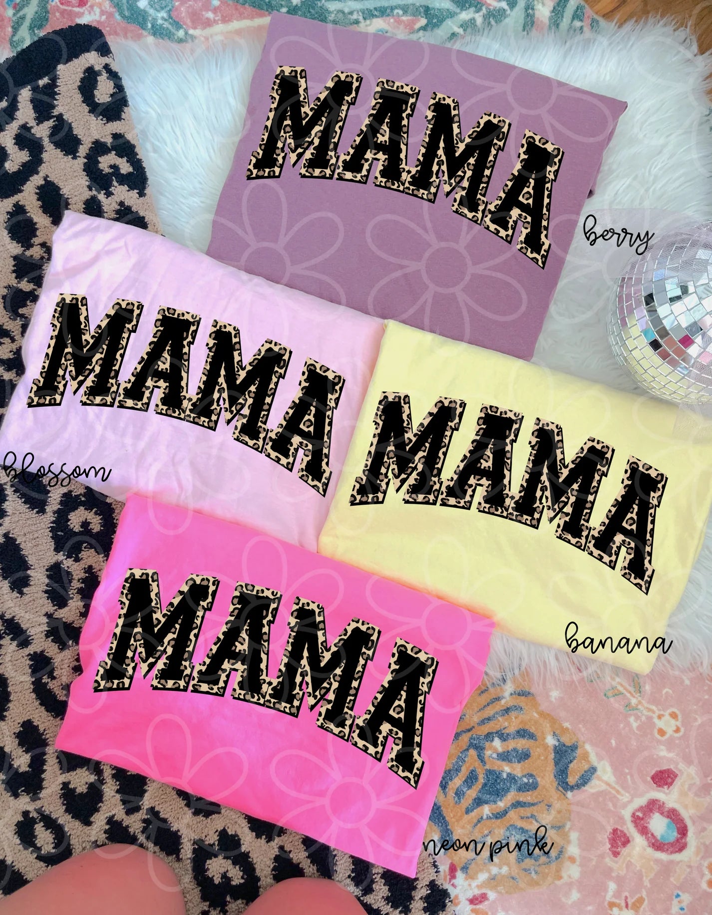 Leopard Print Black Mama DTF Transfer