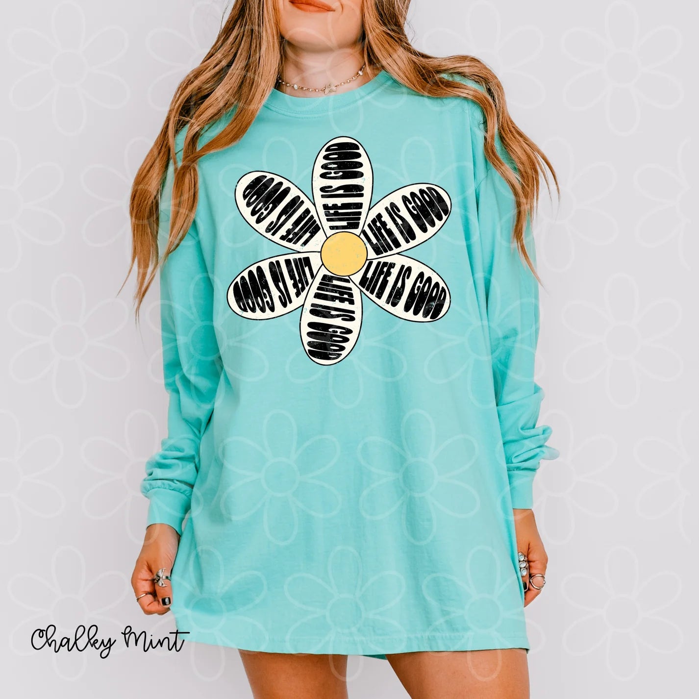 Life Is Good Flower DTF Transfer