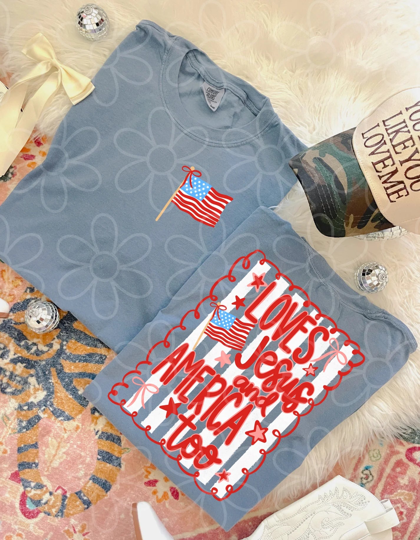 Love Jesus And America Too Tee