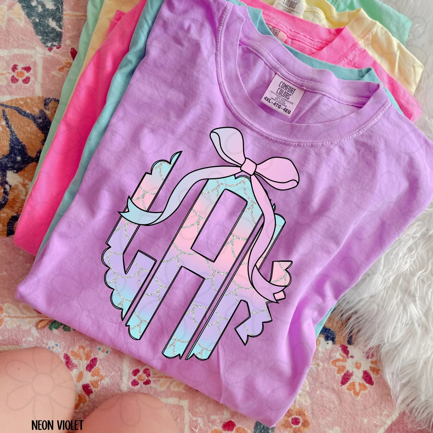Mermaid Monogram DTF Transfer
