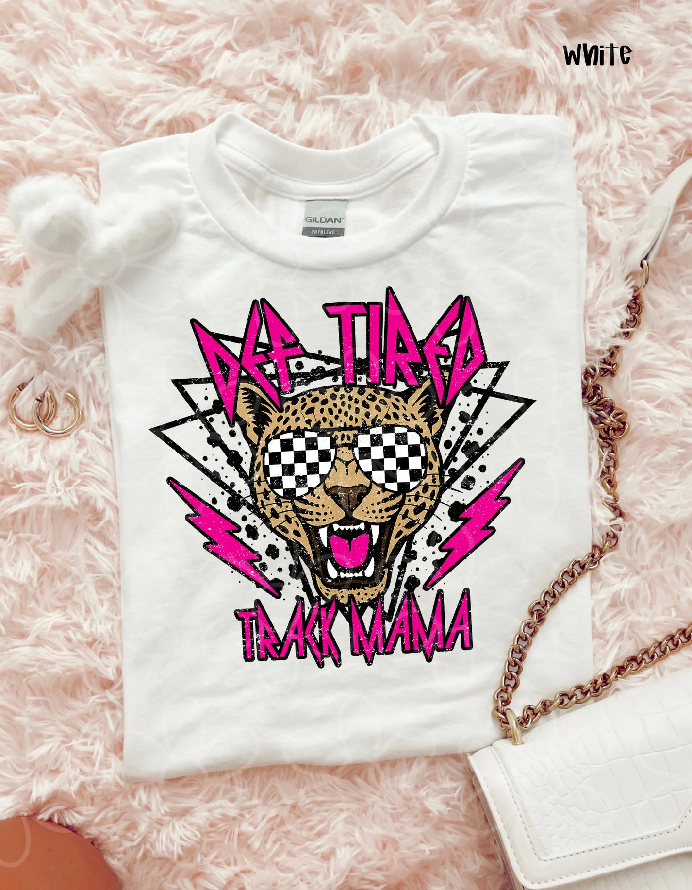 Pink Def Tired Track MaMa DTF Transfer