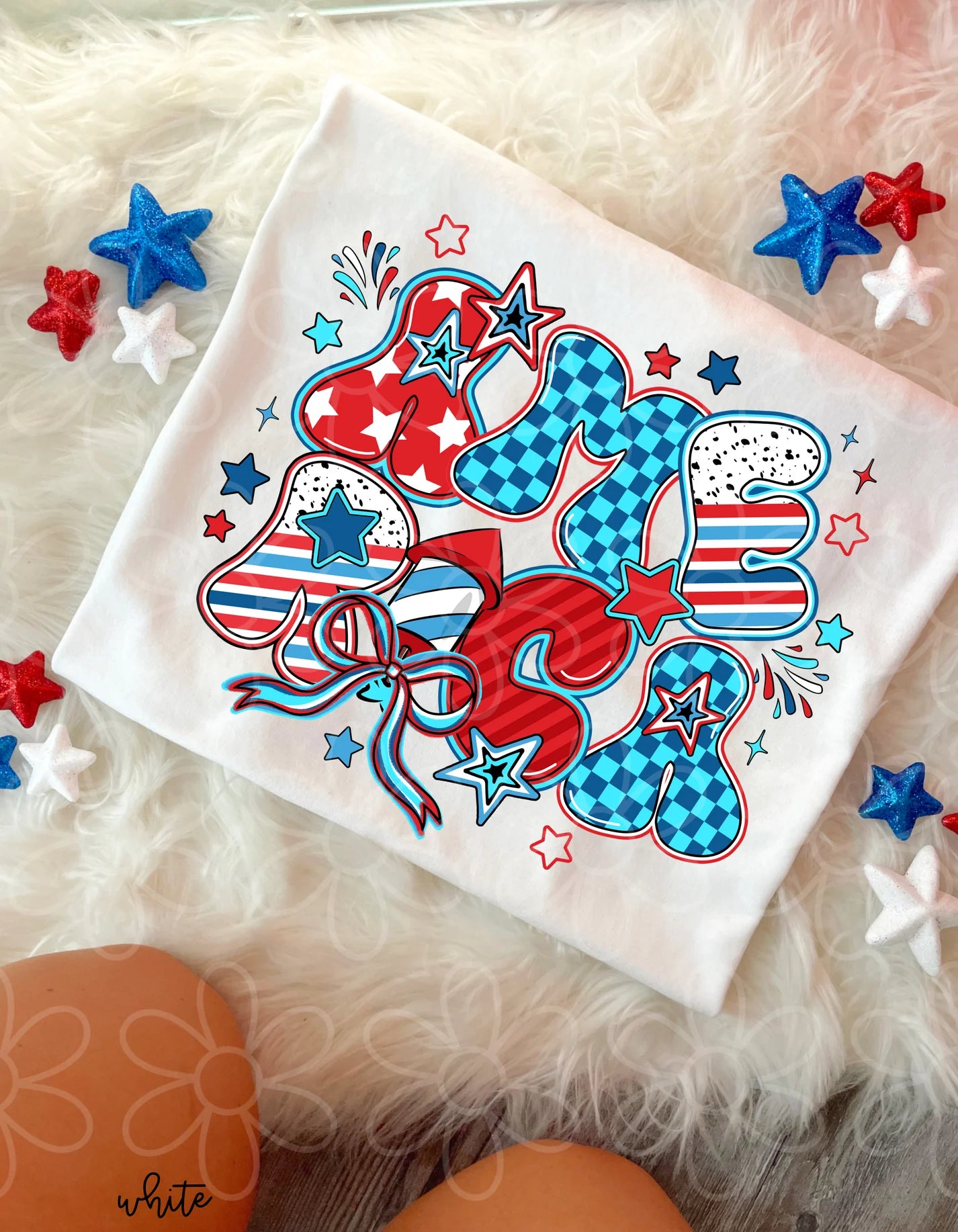 Preppy America Check DTF Transfer