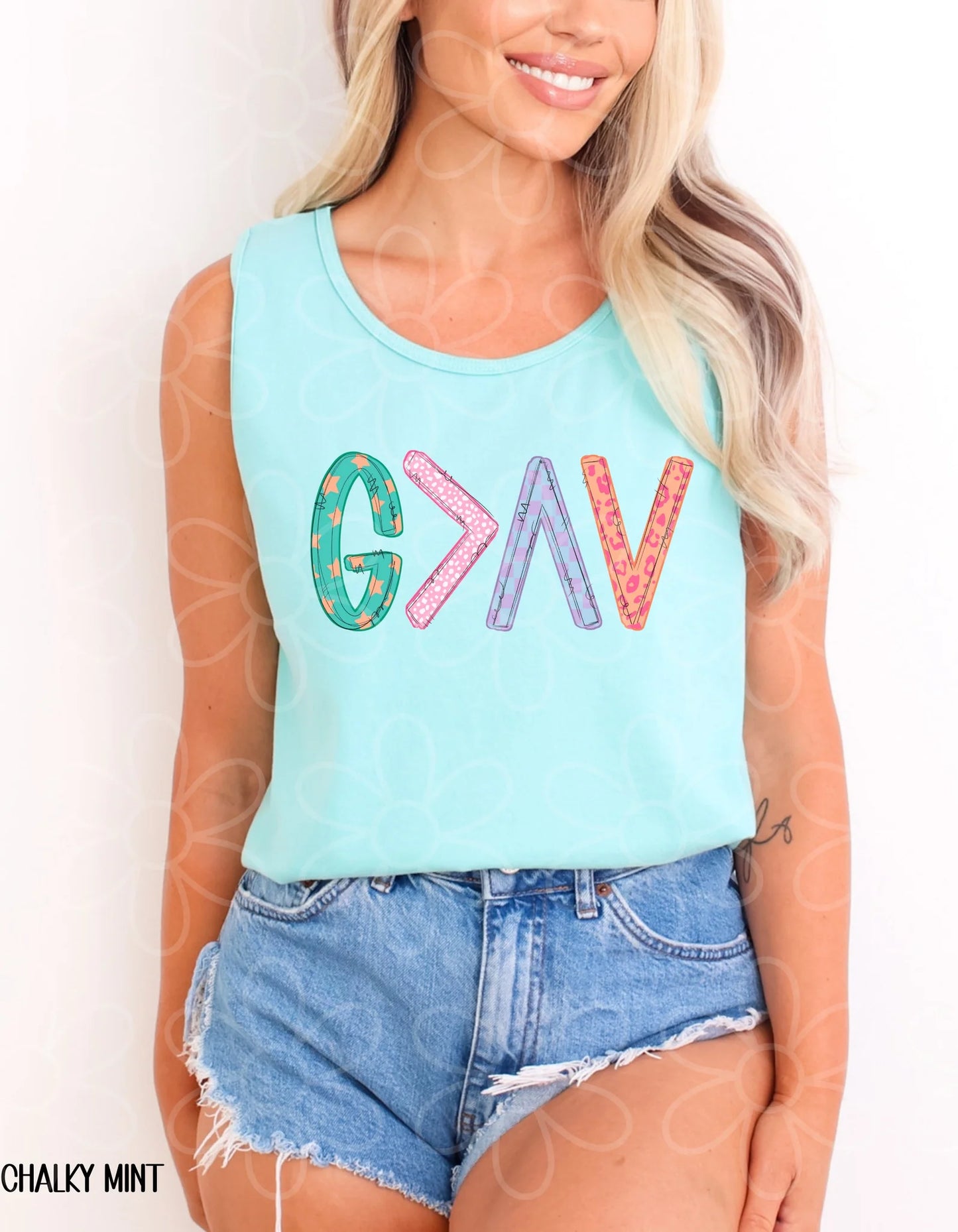 Preppy God Is Greater Than The Highs and Lows DTF Transfer