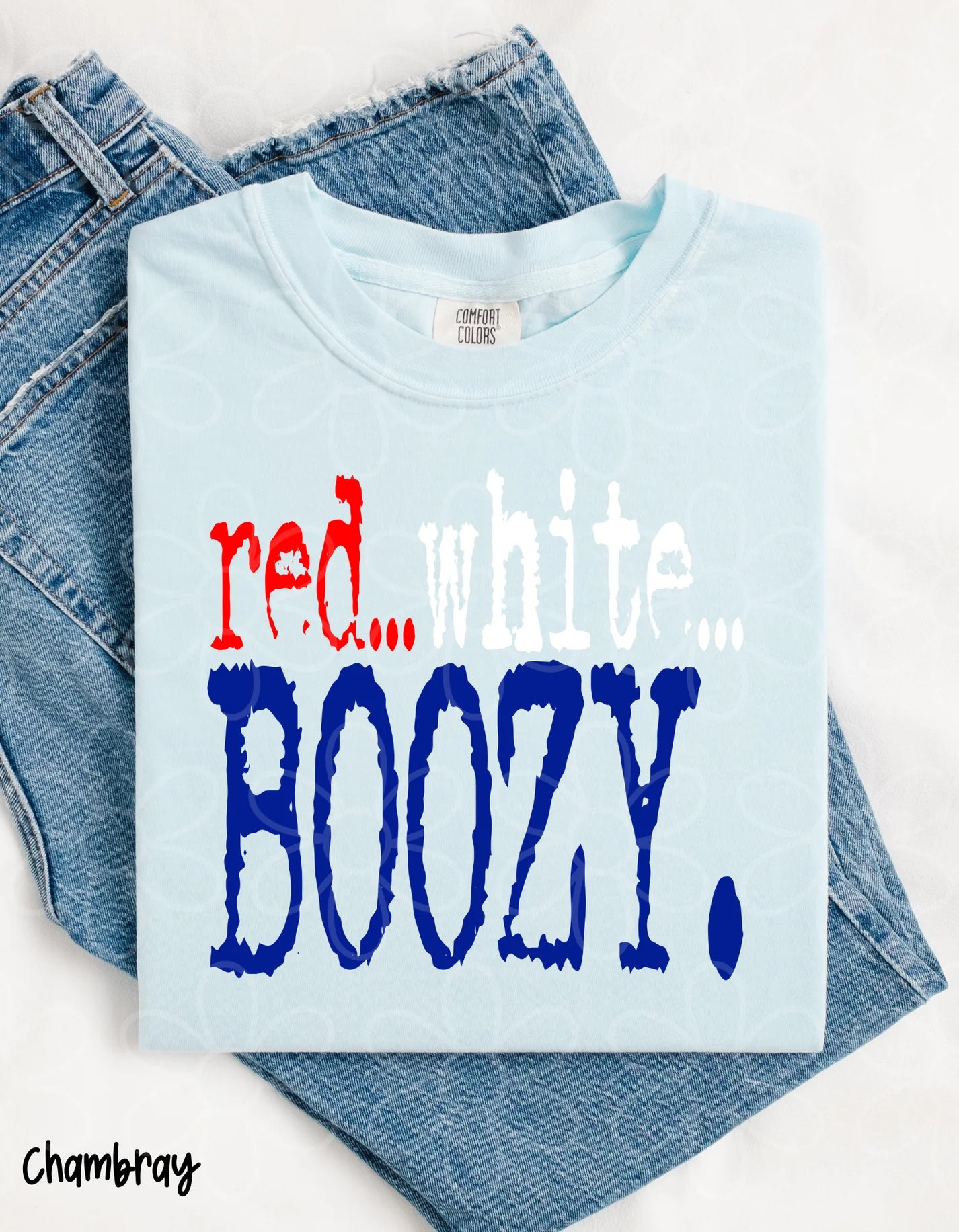 Red White Boozy DTF Transfer