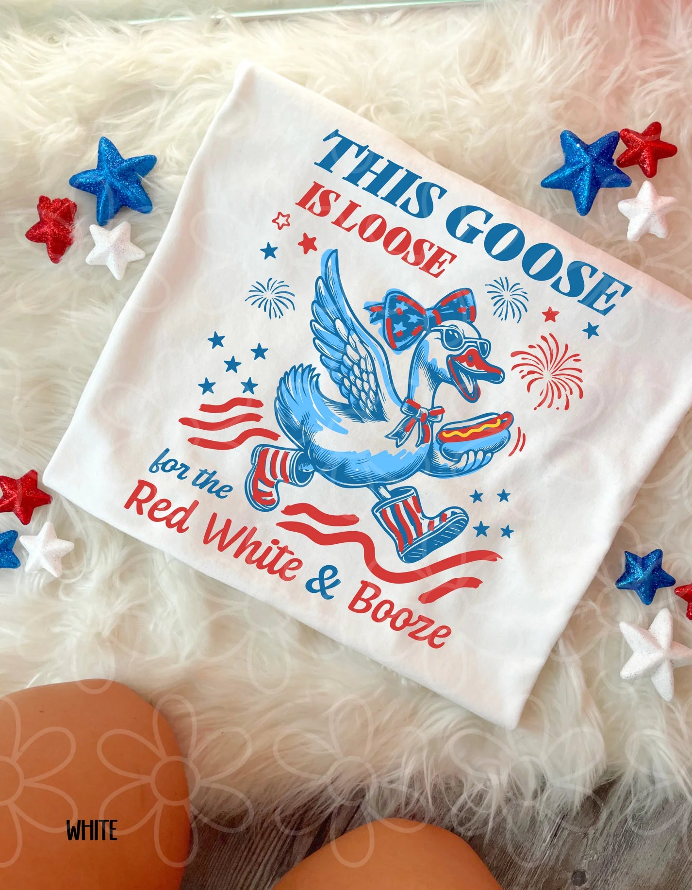 Red White & Booze Goose Tee