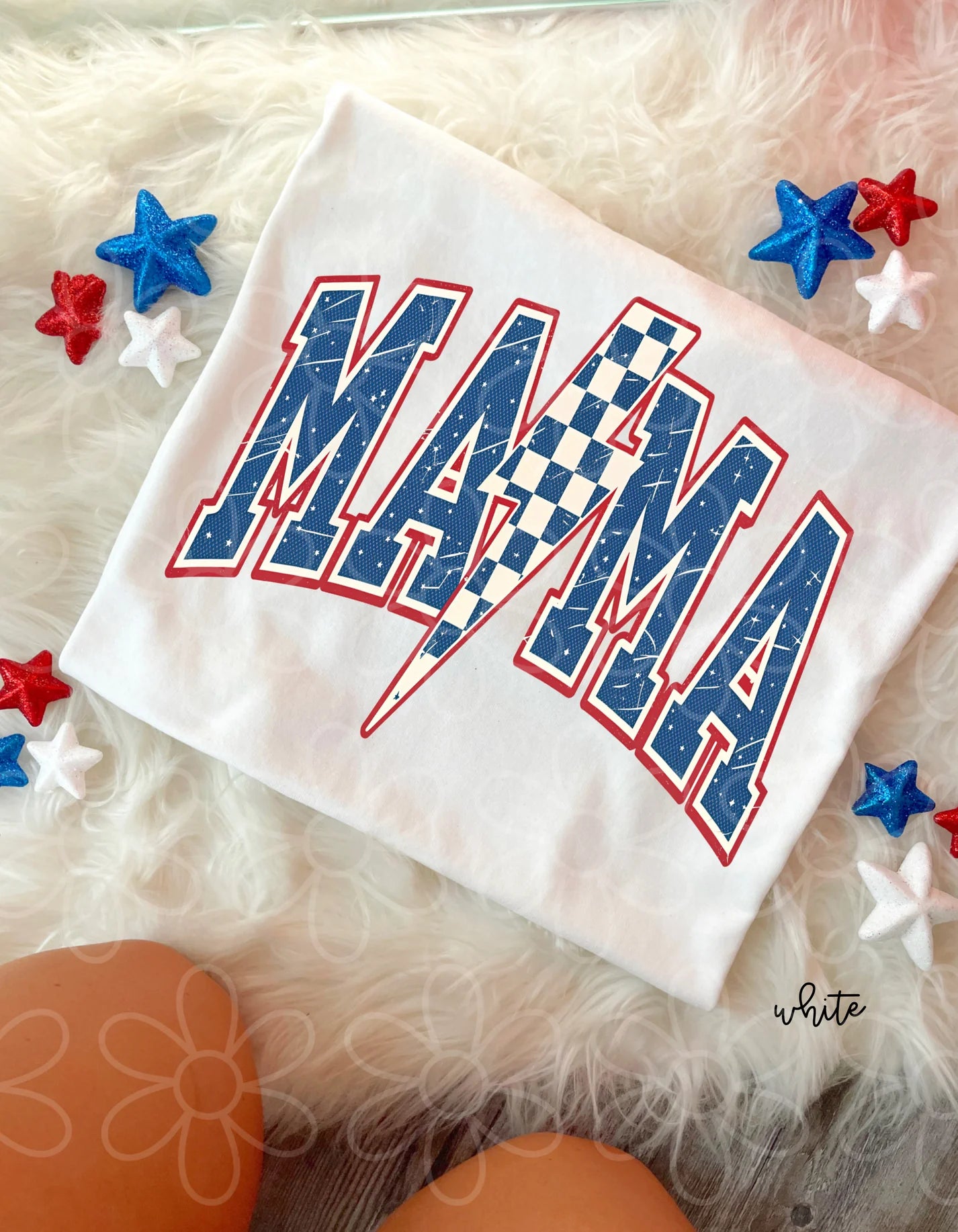 Retro Blue Mama DTF Transfer