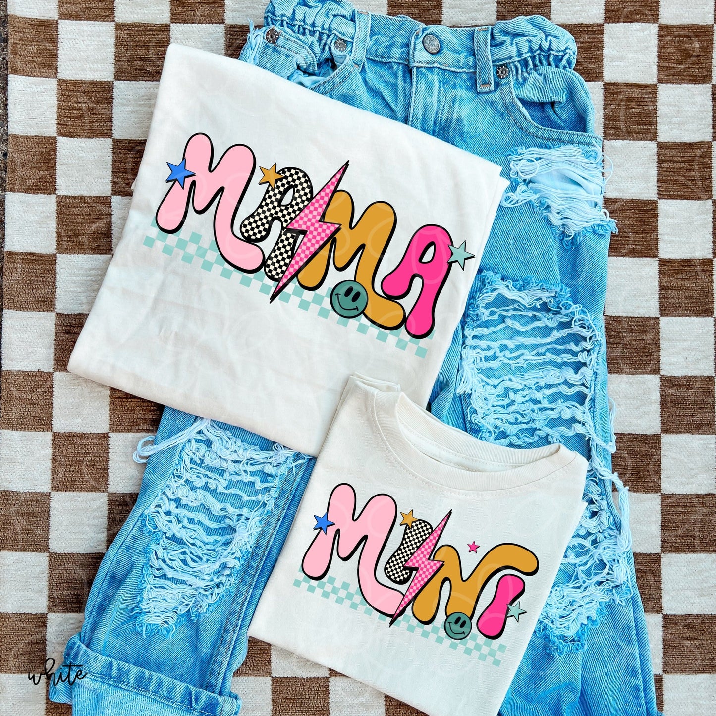 Retro Check Mini DTF Transfer