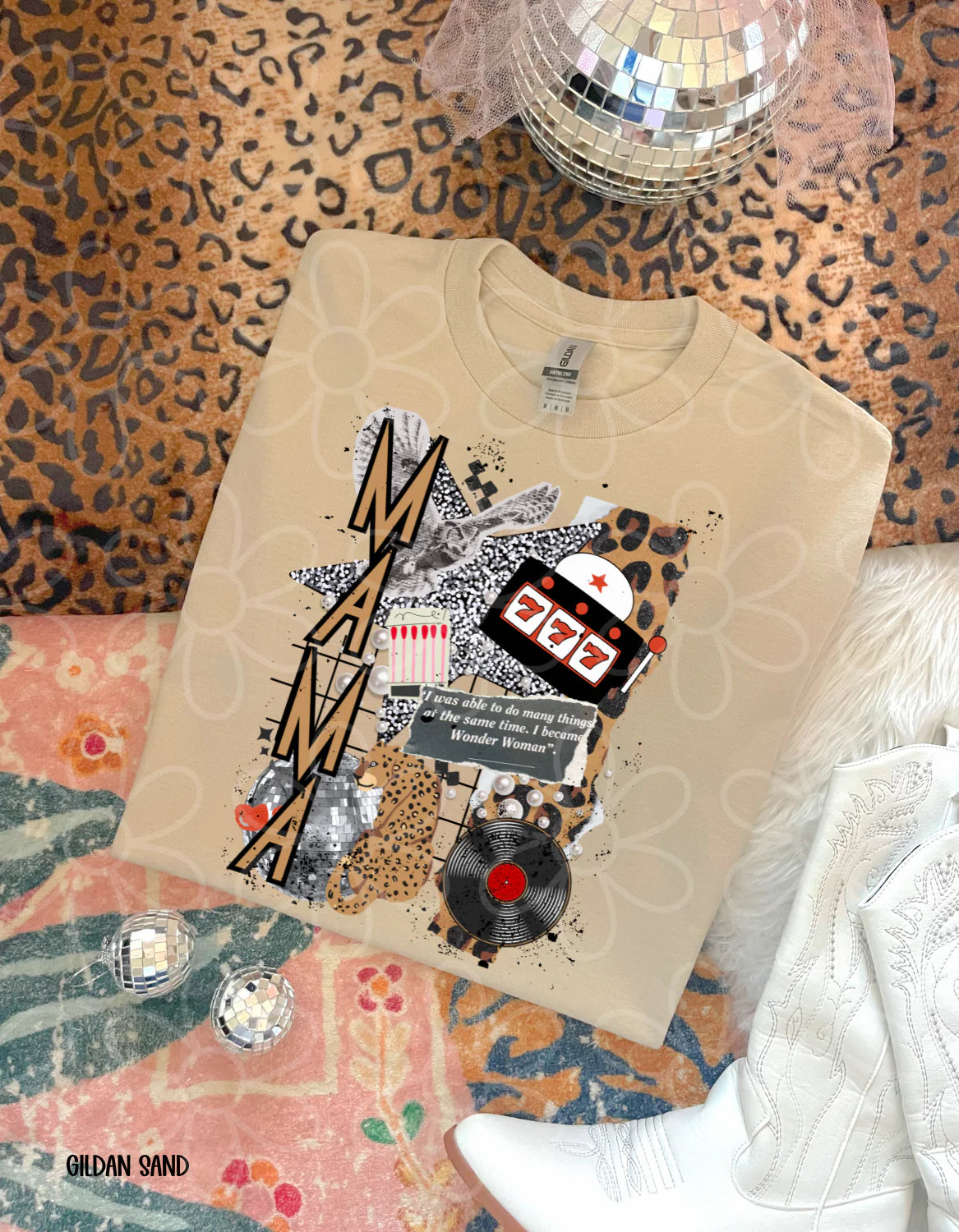 Retro Leopard MaMa DTF Transfer