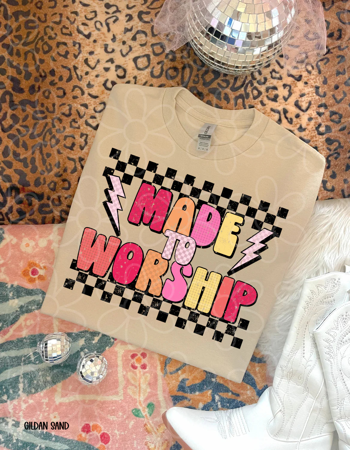 Retro Made To Worship DTF Transfer