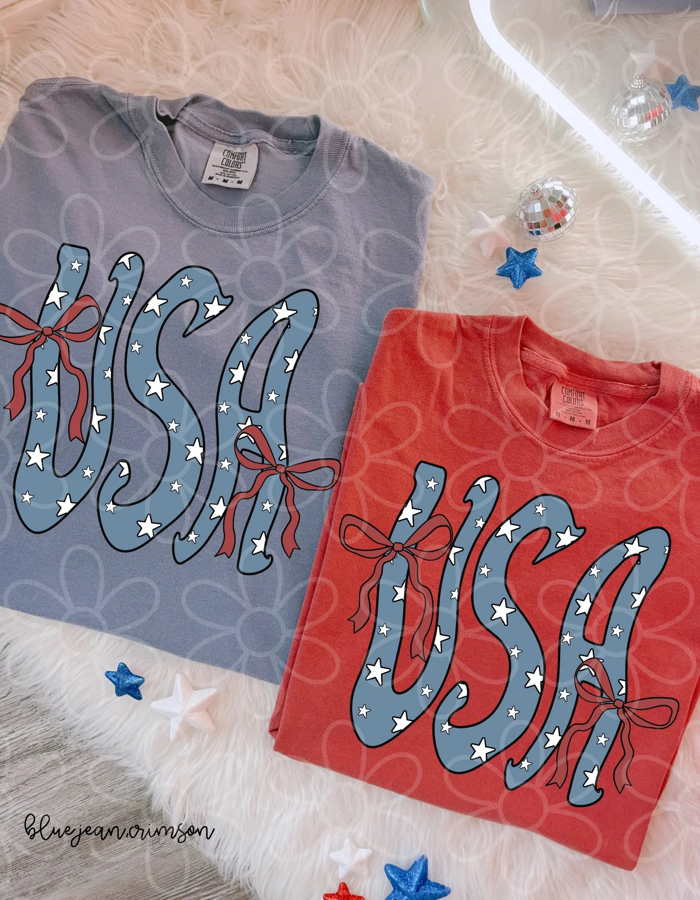 Retro USA Blue DTF Transfer