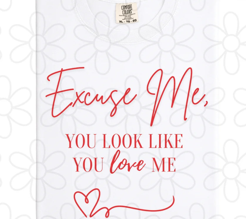 Excuse Me You Look Like You Love Me DTF Transfer