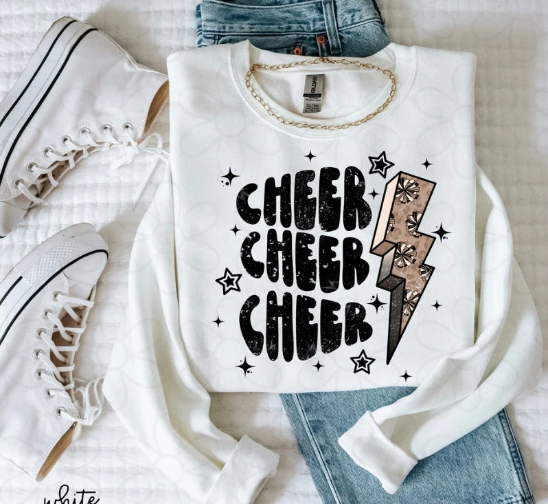 Cheer Lightening Bolt DTF Transfer