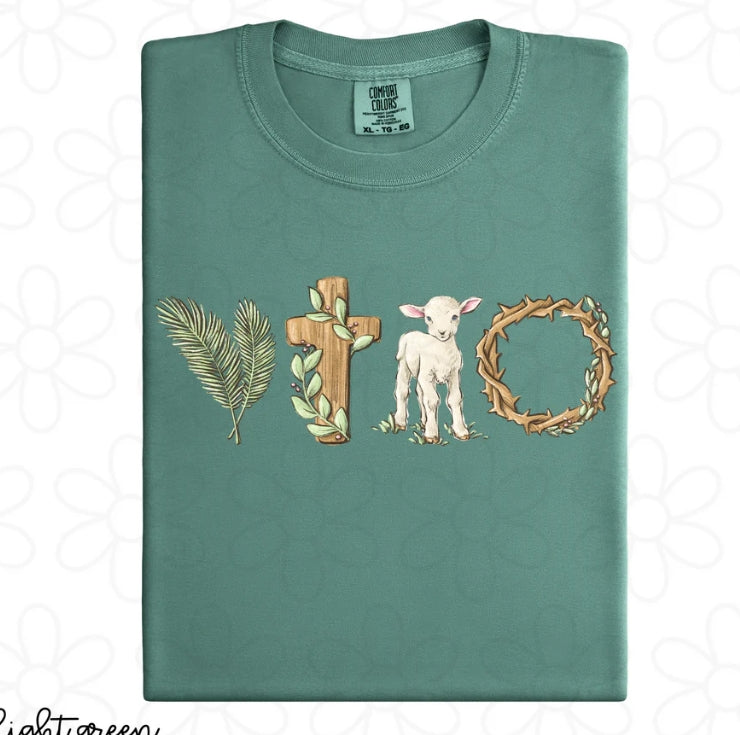 Easter Lamb Crown DTF Transfer