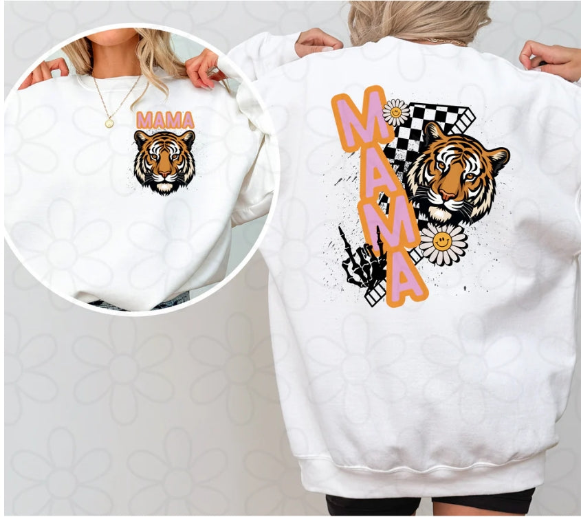 Tiger Lightening Bolt Mama DTF Transfer