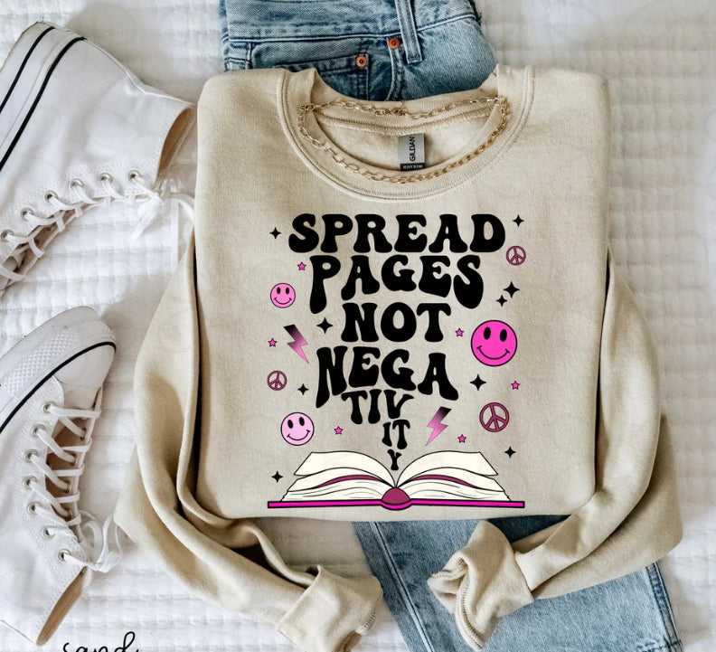 Spread Pages Not Negativity DTF Transfer