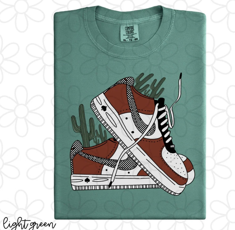 Cactus Western Shoes DTF Transfer