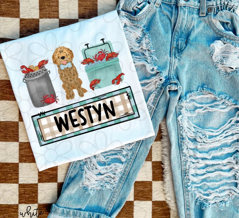 Custom Boy Crawfish Boil DTF Transfer