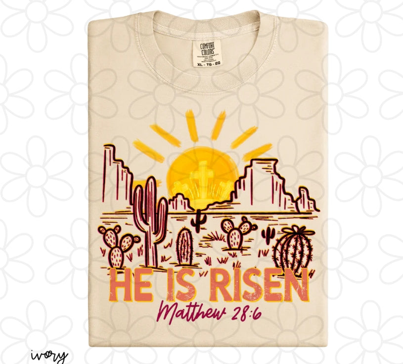 Cactus He Is Risen DTF Transfer