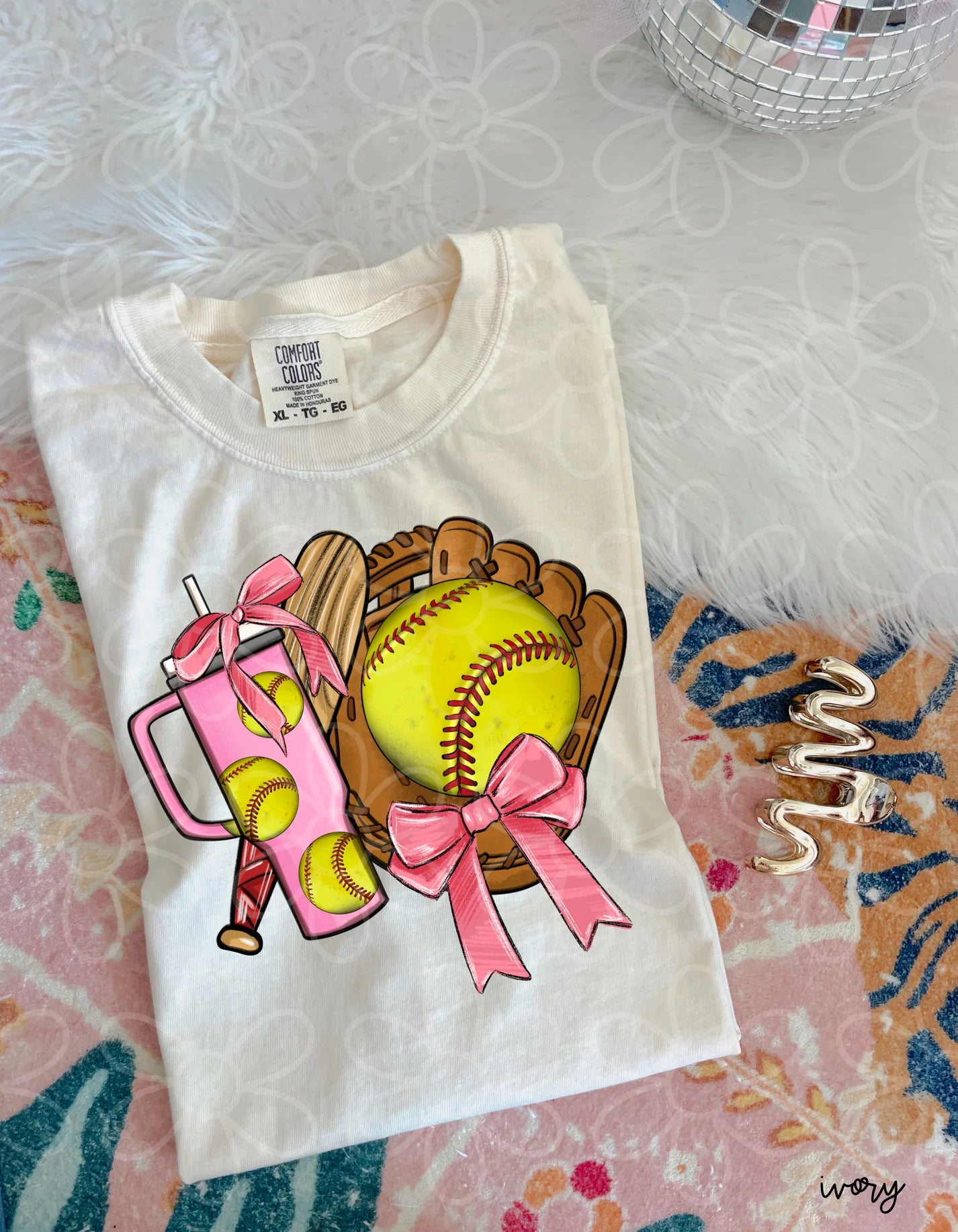 Softball Coquette Tumbler DTF Transfer