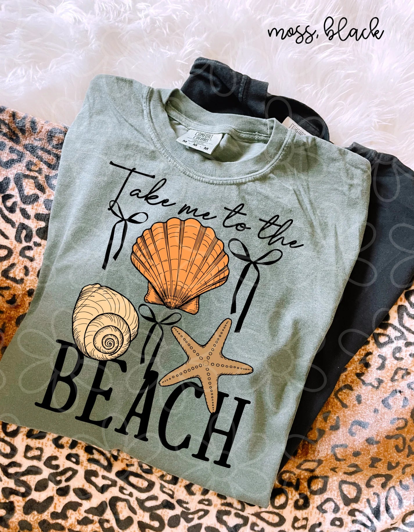 Take Me To The Beach Shells Bows DTF Transfer