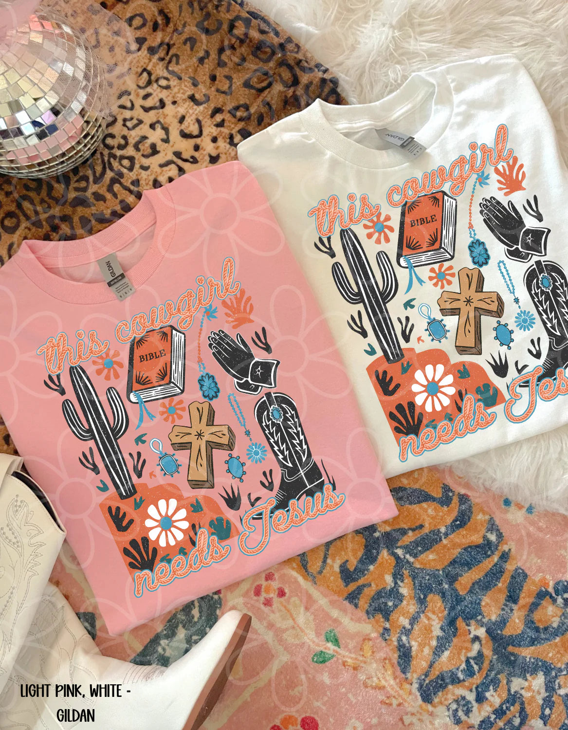 This Cowgirl Needs Jesus DTF Transfer