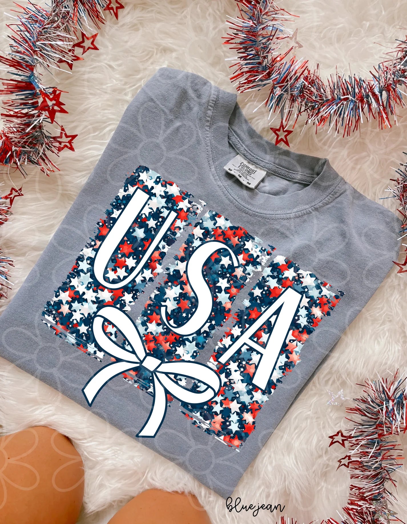 USA Stars Coquette Bow DTF Transfer