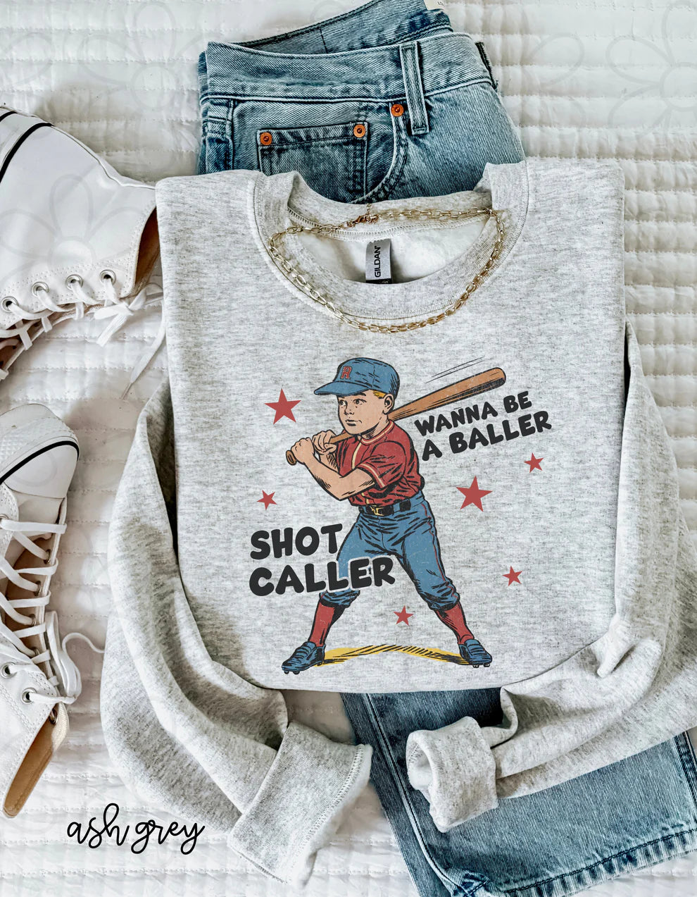 Wanna Be A Baller Shot Caller DTF Transfer