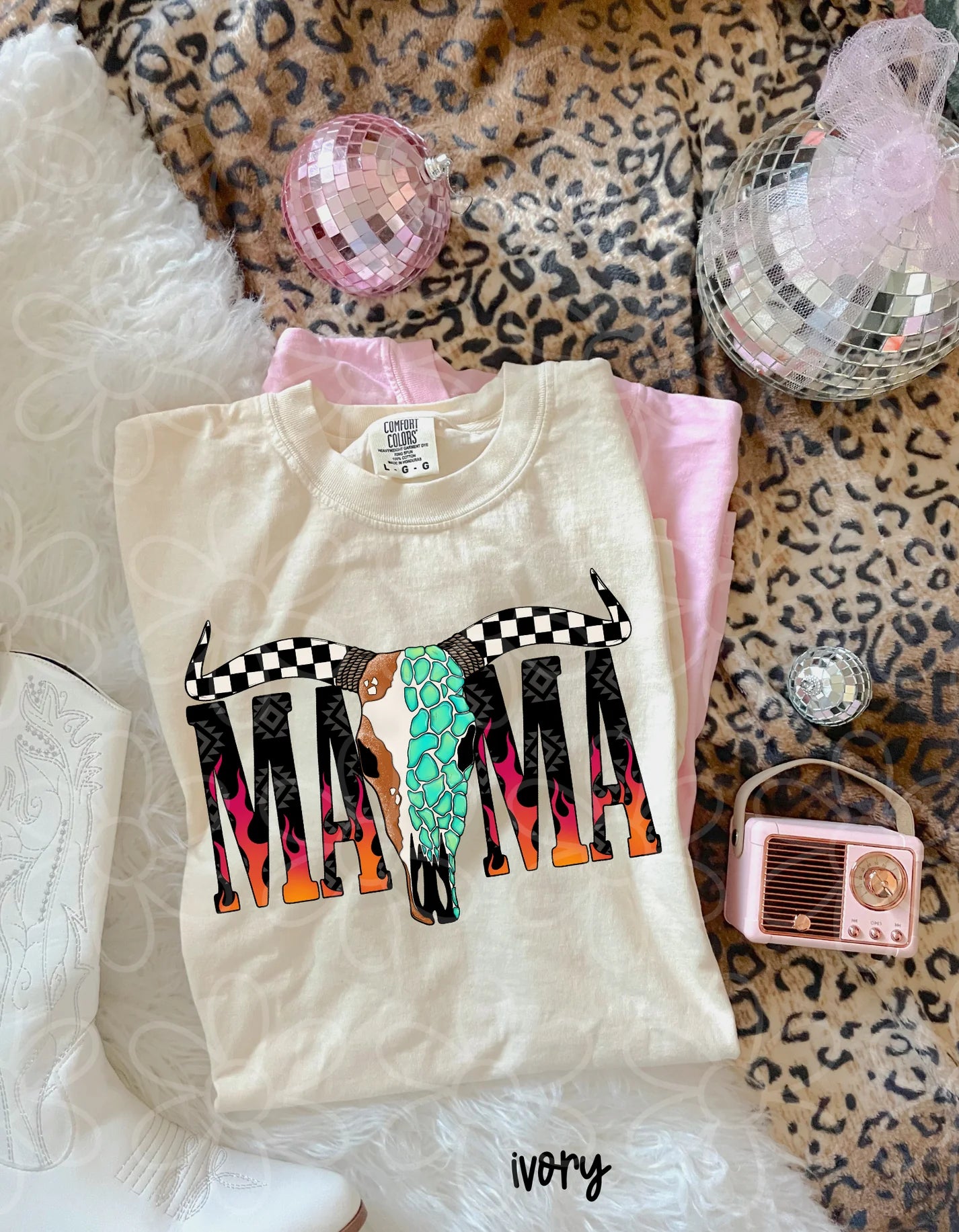 Western MaMa Flames DTF Transfer