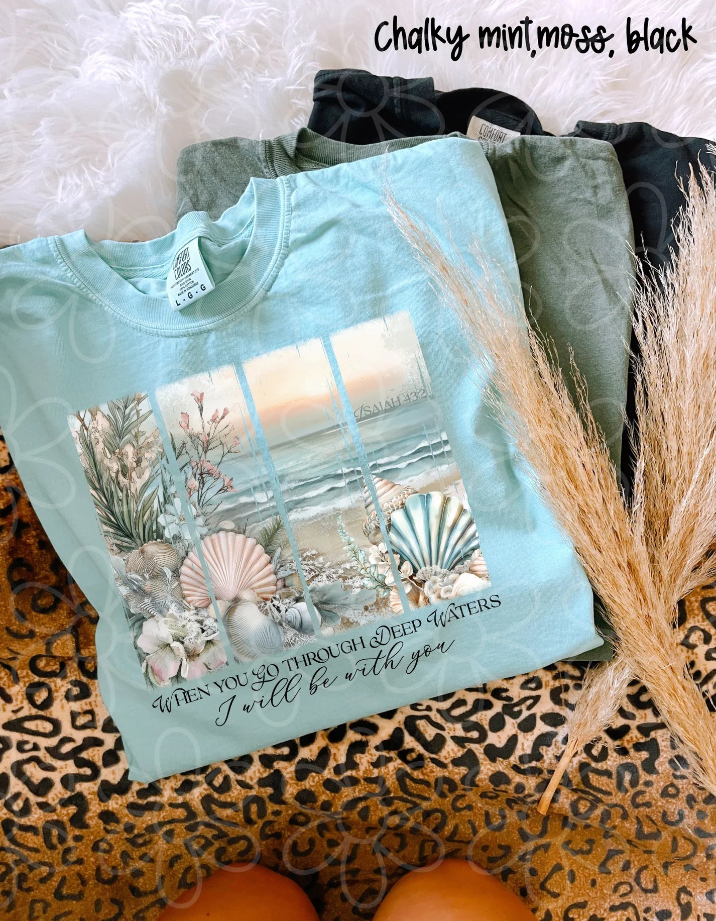 When You Go Through Deep Waters Beach DTF Transfer