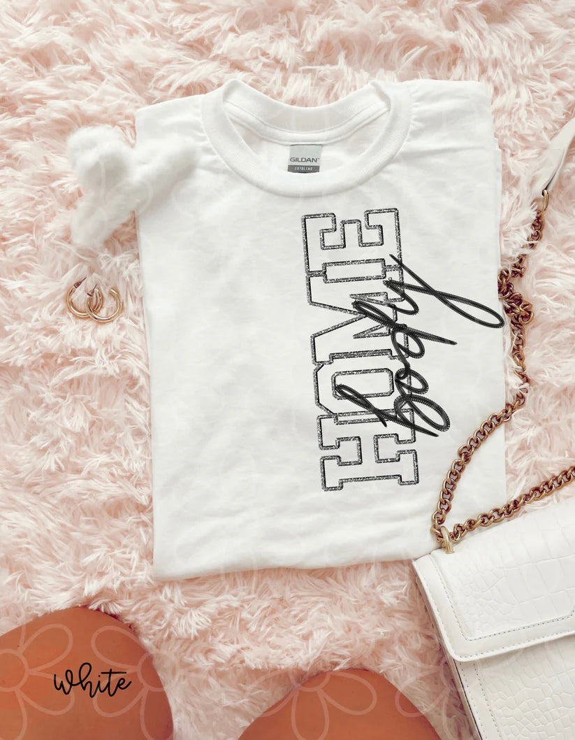 Silver Glitter Home Body DTF Transfer