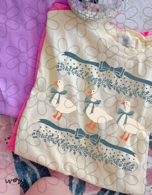 Youth Vintage Blue Ribbon Geese Tee