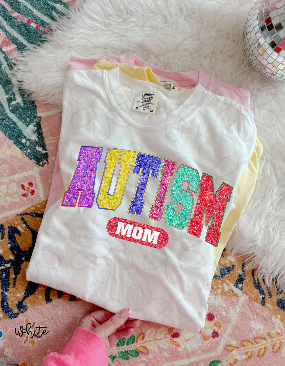 Glitter Autism Mama DTF Transfer